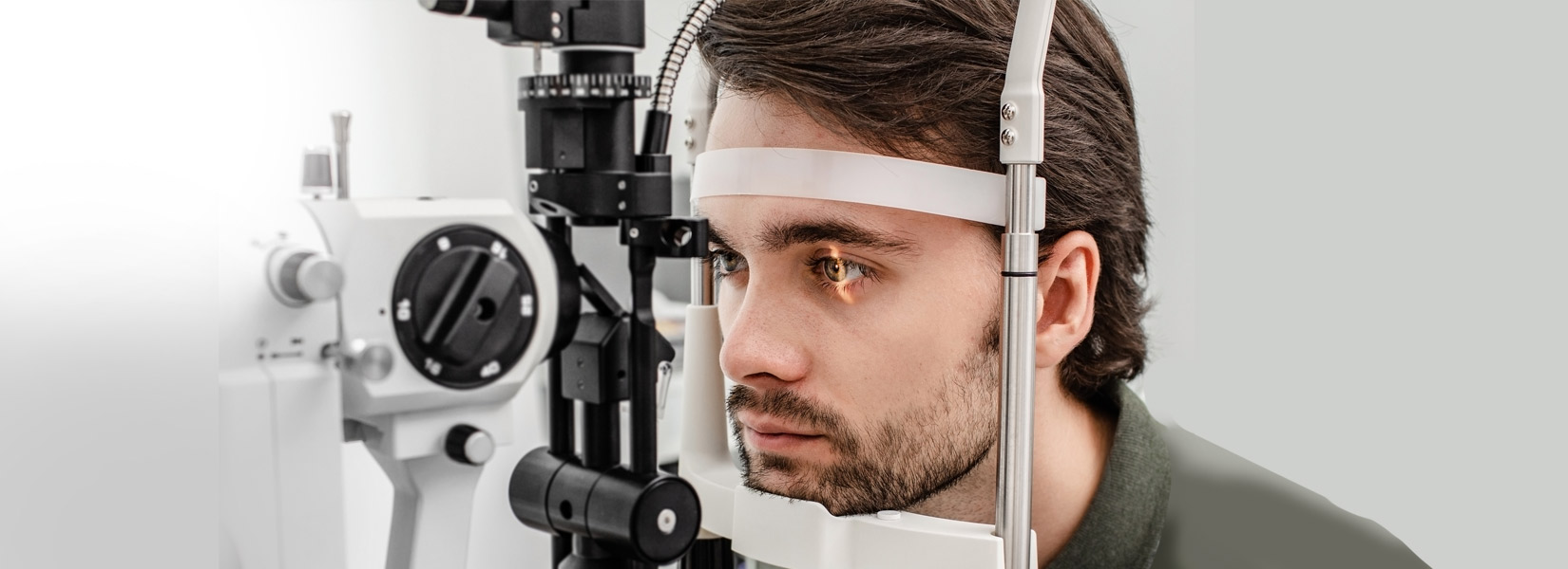 young man during eye exam in Jefferson City